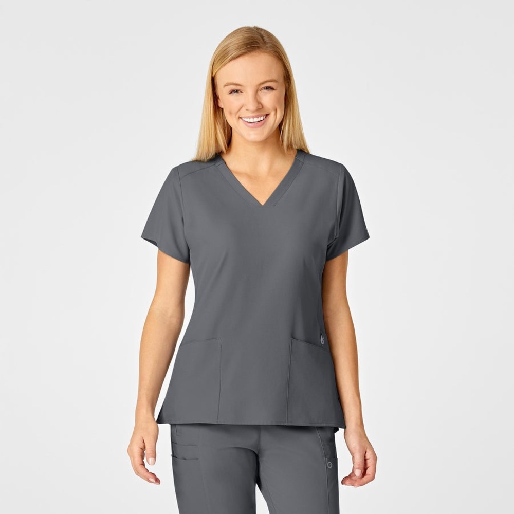 WonderWink W123 Women's Flex Back Fashion V-Neck Scrub Top